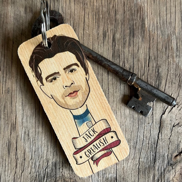 Jack Grealish Wooden Keyring