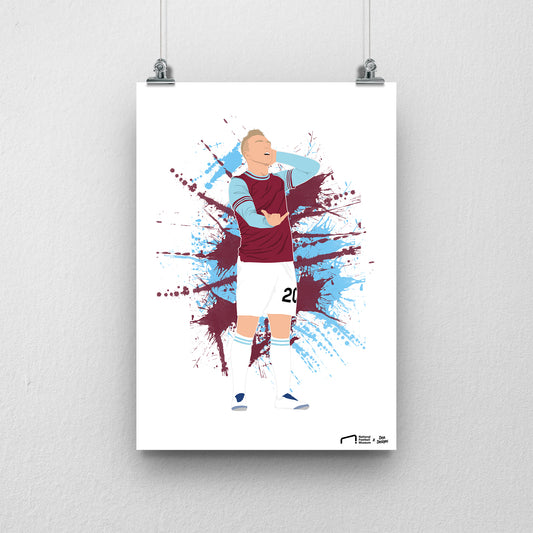 Jarrod Bowen Print - DanDesignsGB