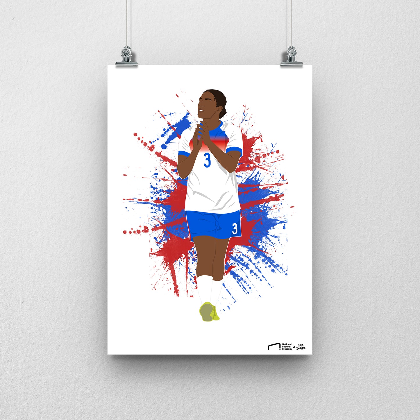 Jess Carter EURO A3 EURO 2025 Art Print - DanDesignsGB