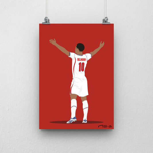 Jude Bellingham England Print - DanDesignsGB