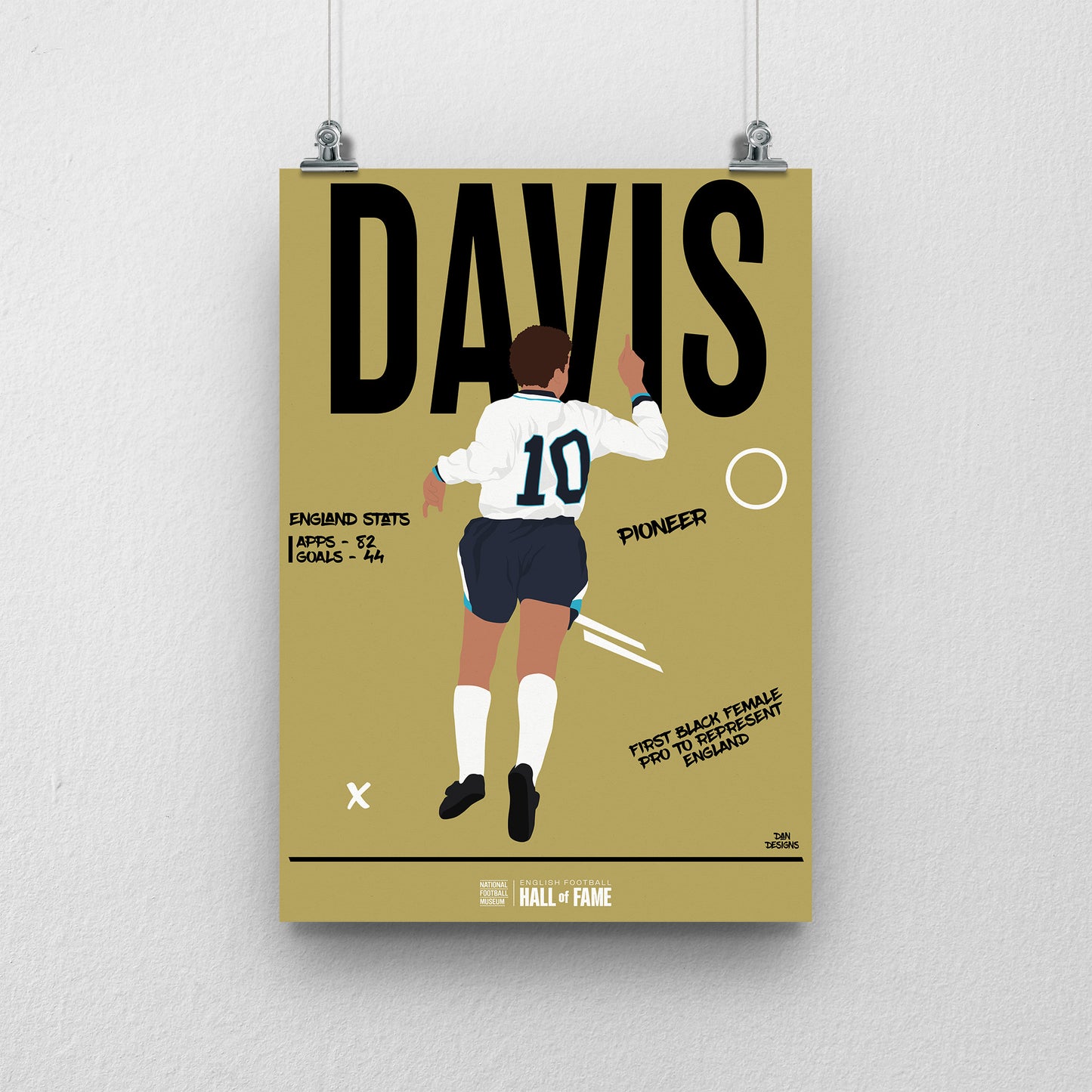 Kerry Davis Hall of Fame A3 Print - DanDesignsGB