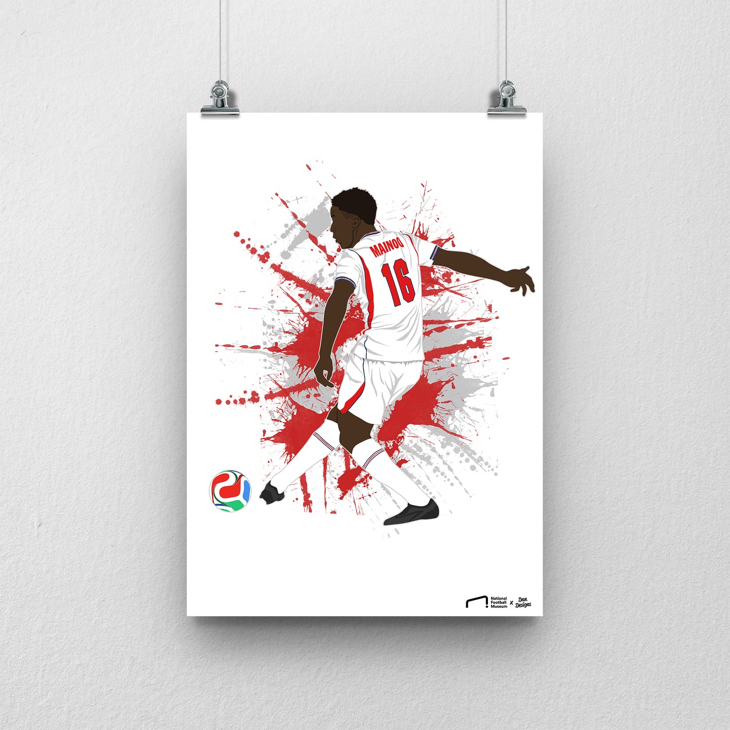Kobbie Mainoo England Print - DanDesignsGB