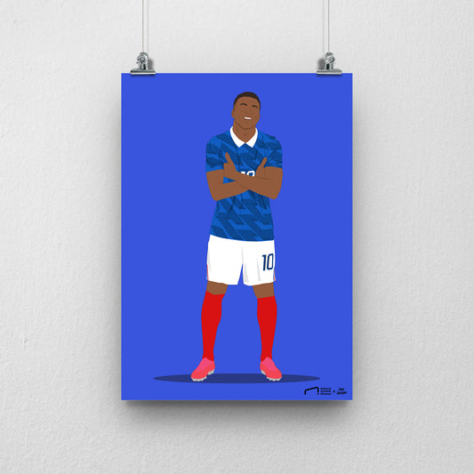 Kylian Mbappé France Print - DanDesignsGB