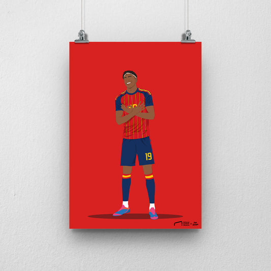 Lamine Yamal Spain Print - DanDesignsGB