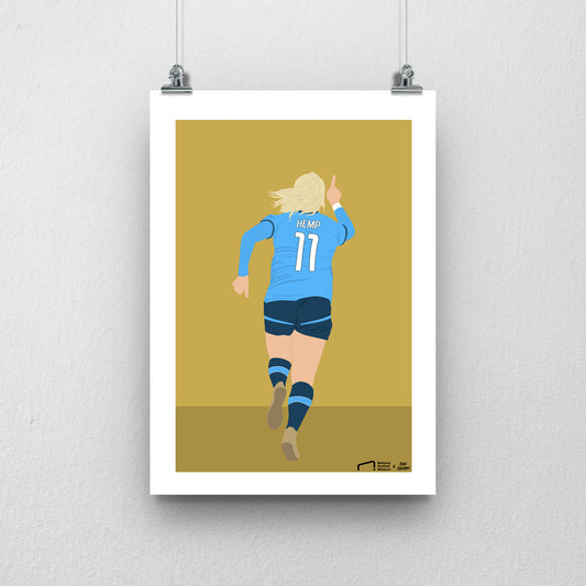 Lauren Hemp Manchester City Print - DanDesignsGB