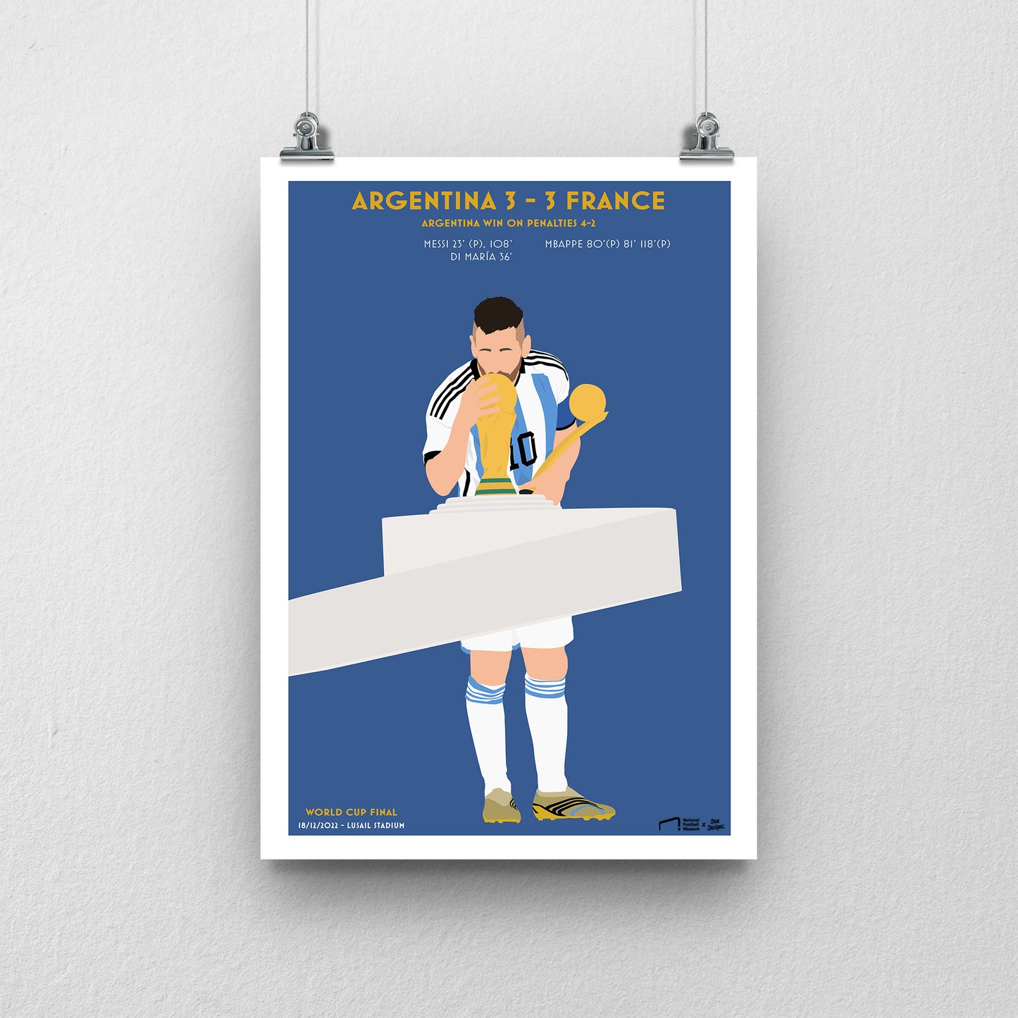 Lionel Messi Argentina Print - DanDesignsGB