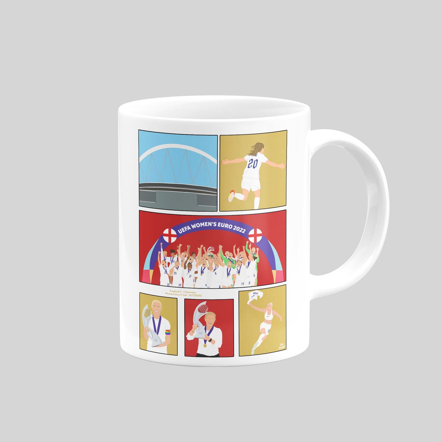 England Lionesses Players Mugs - DanDesignsGB