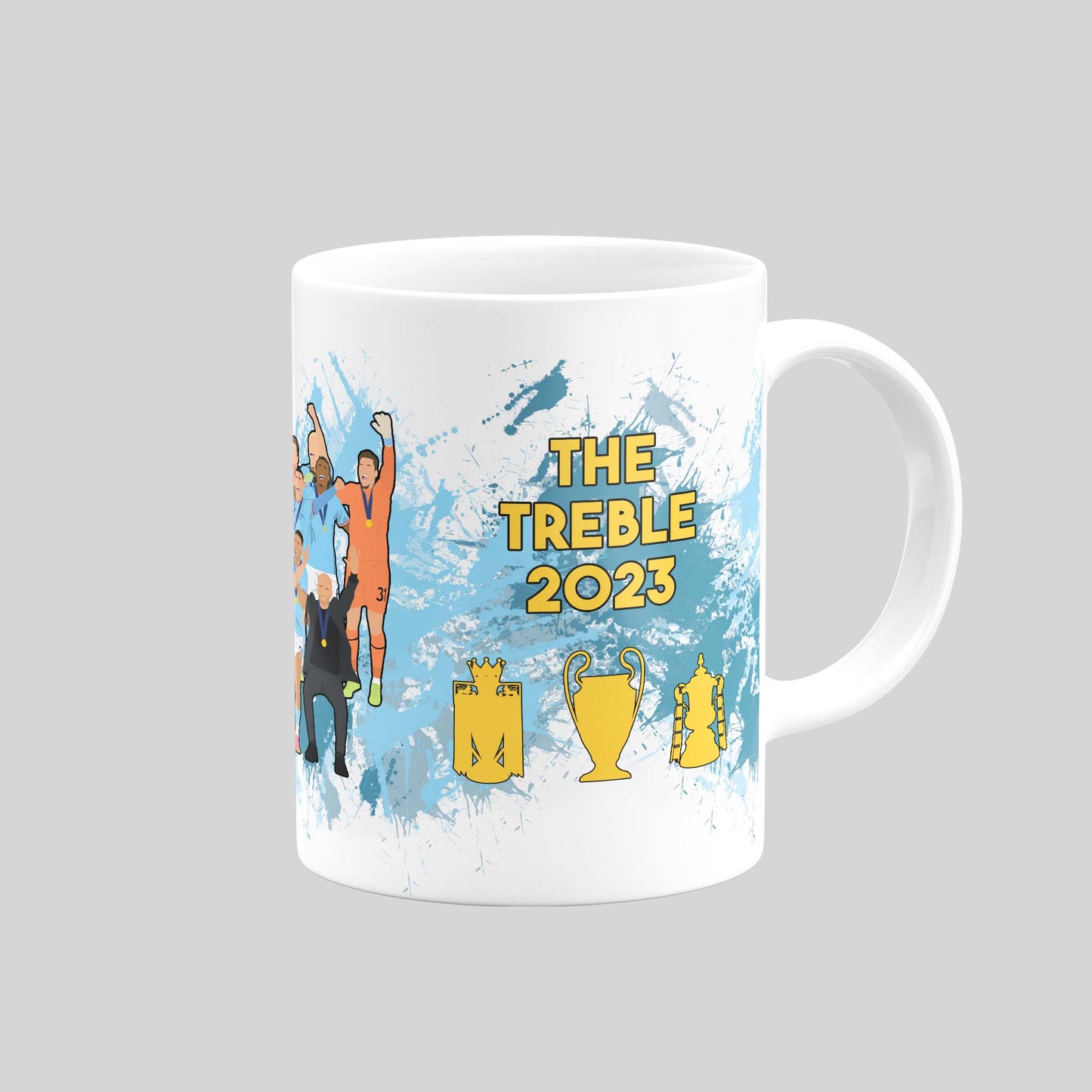 Manchester City Treble Mug - Dan Designs