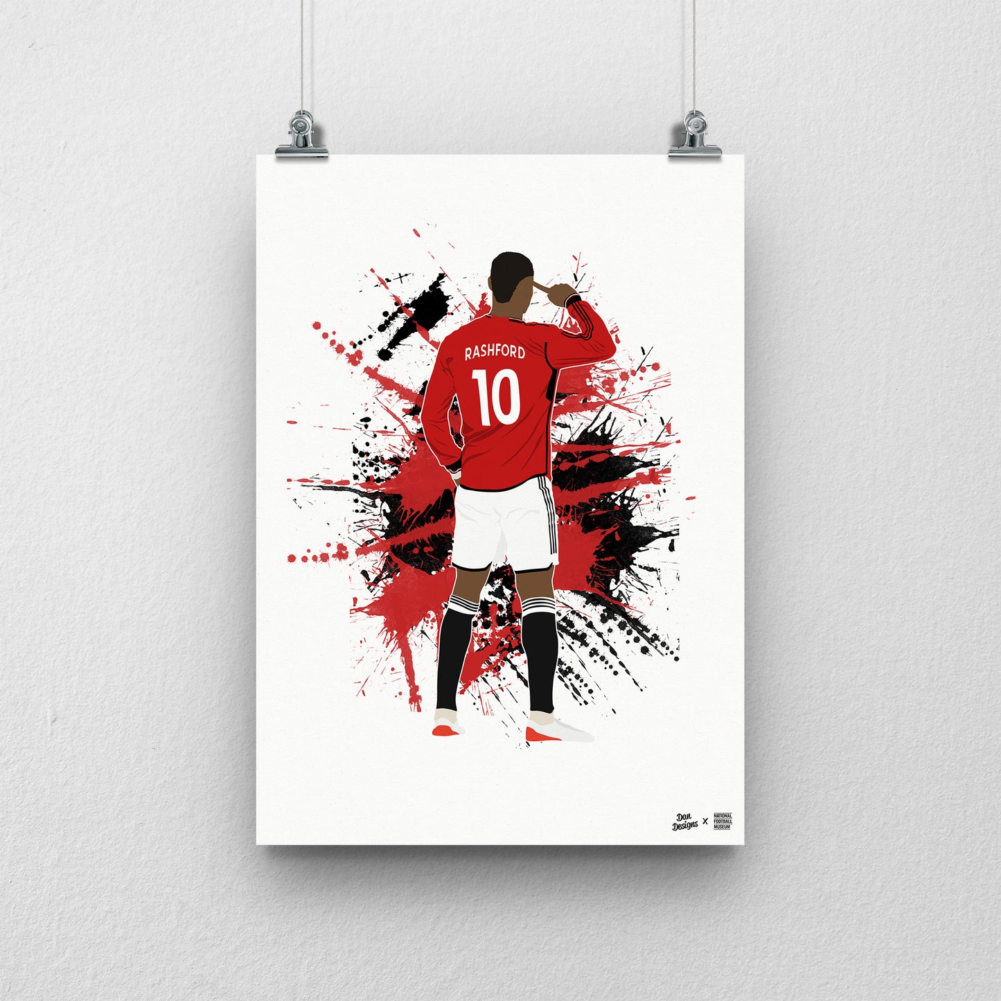 Marcus Rashford A3 Print - DanDesignsGB