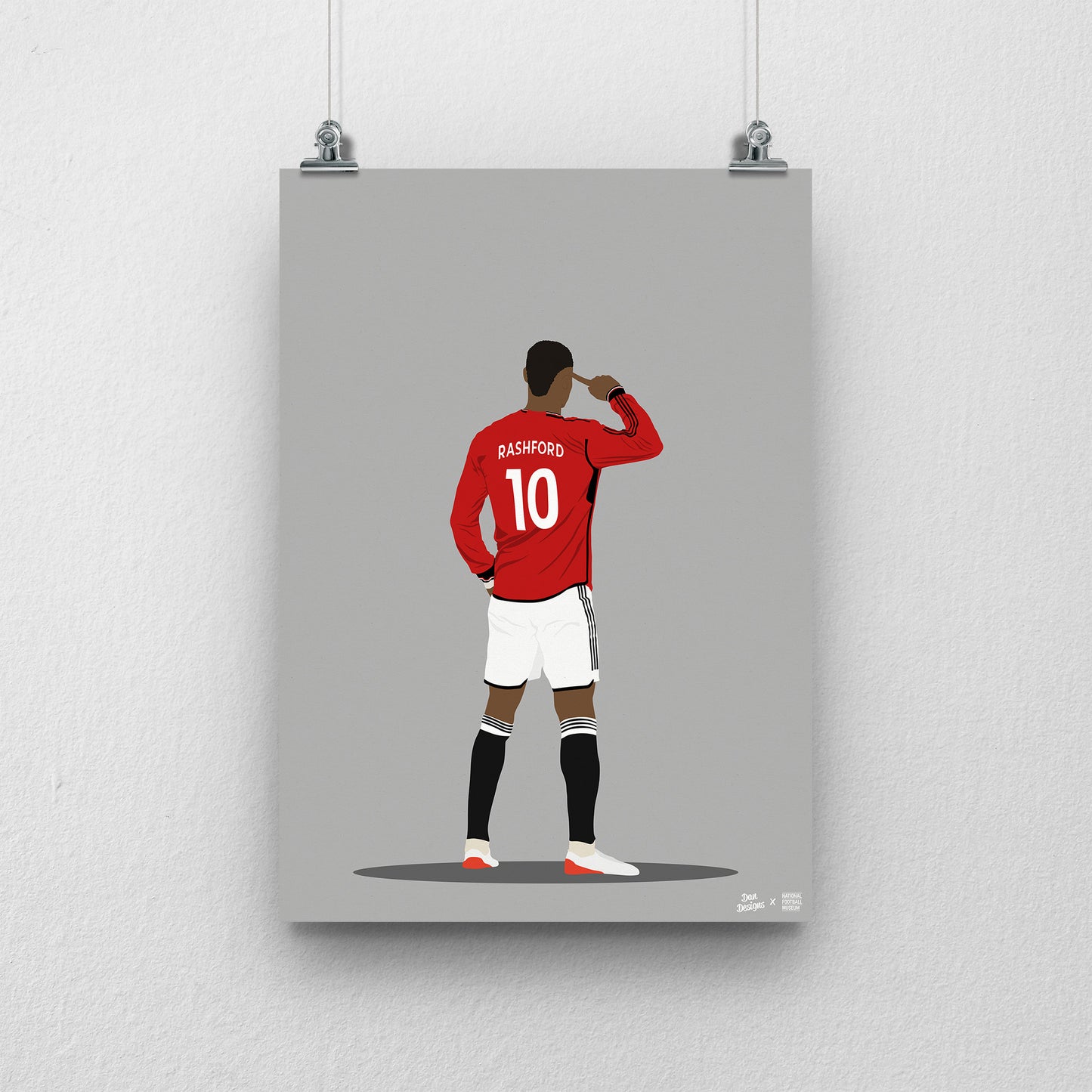Marcus Rashford A3 Print - DanDesignsGB