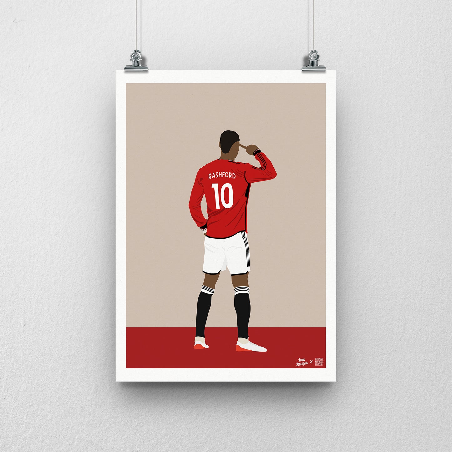 Marcus Rashford A3 Print - DanDesignsGB