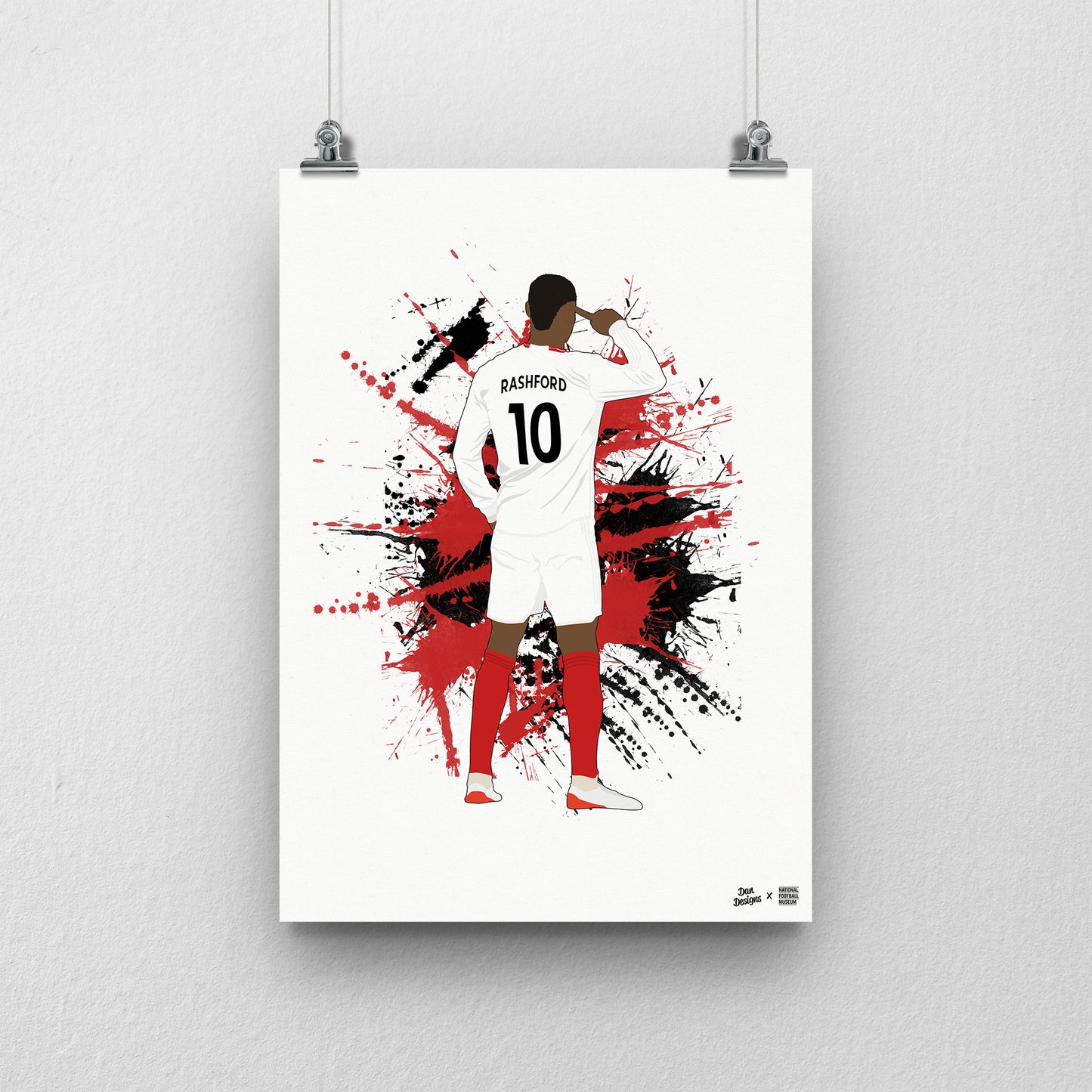Marcus Rashford A3 Print - DanDesignsGB