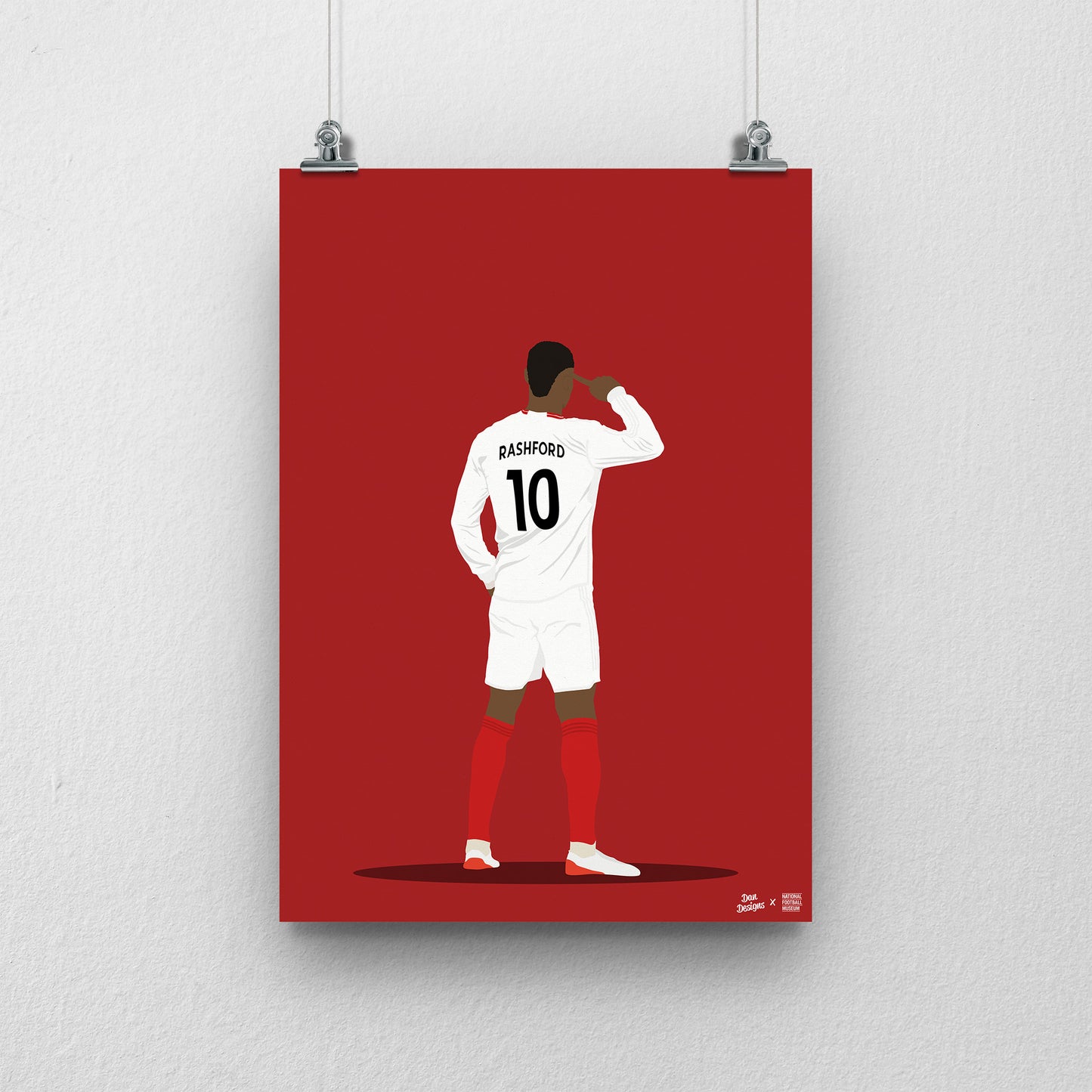 Marcus Rashford A3 Print - DanDesignsGB