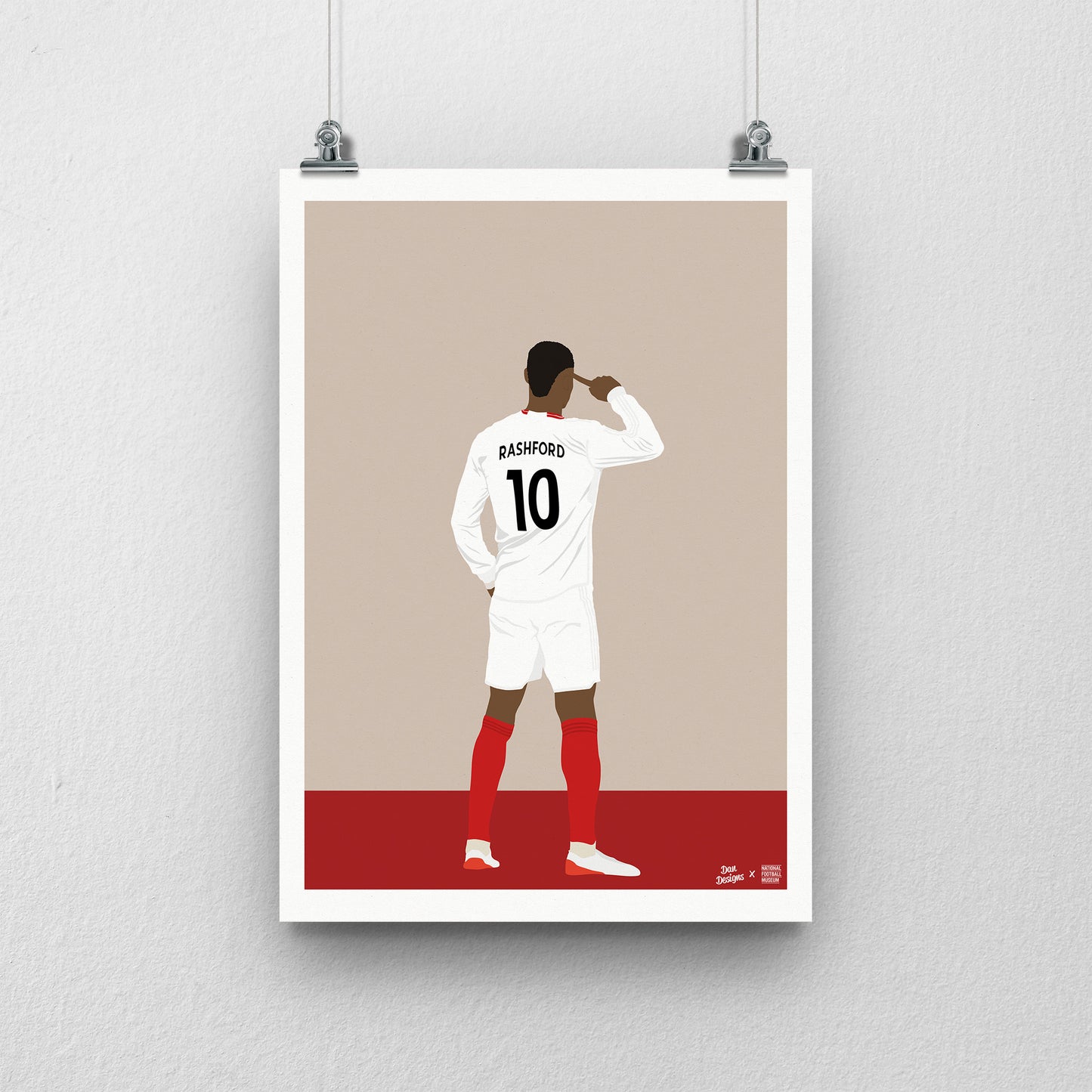 Marcus Rashford A3 Print - DanDesignsGB
