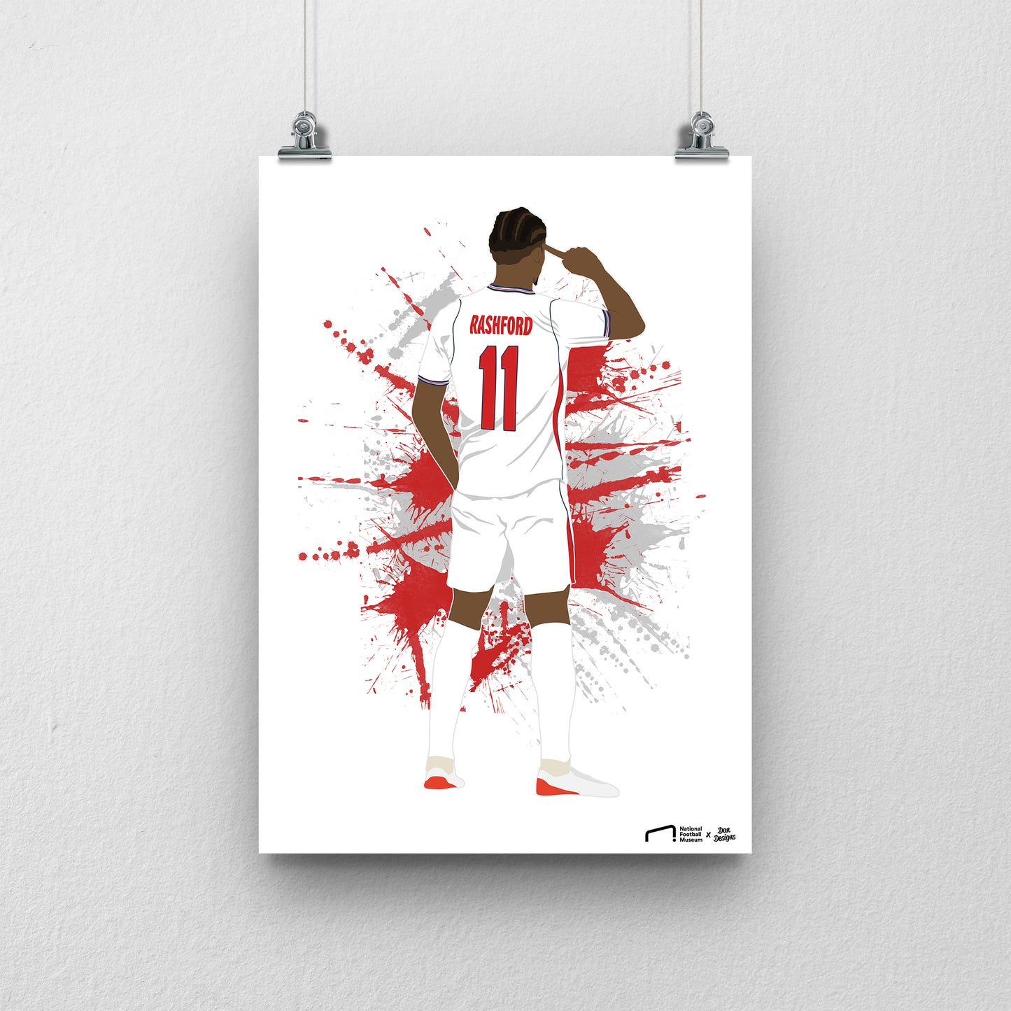 Marcus Rashford England Print - DanDesignsGB