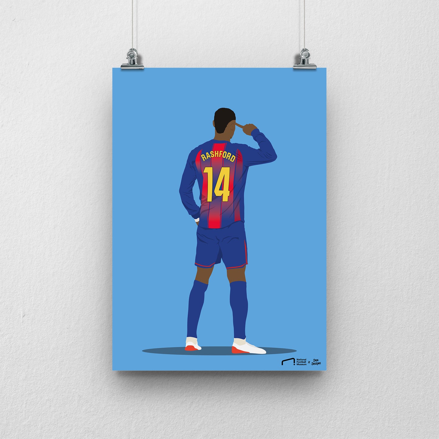 Marcus Rashford Barcelona Print - DanDesignsGB