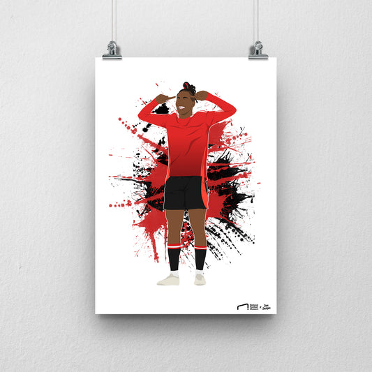 Melvine Malard Manchester United Print - DanDesignsGB