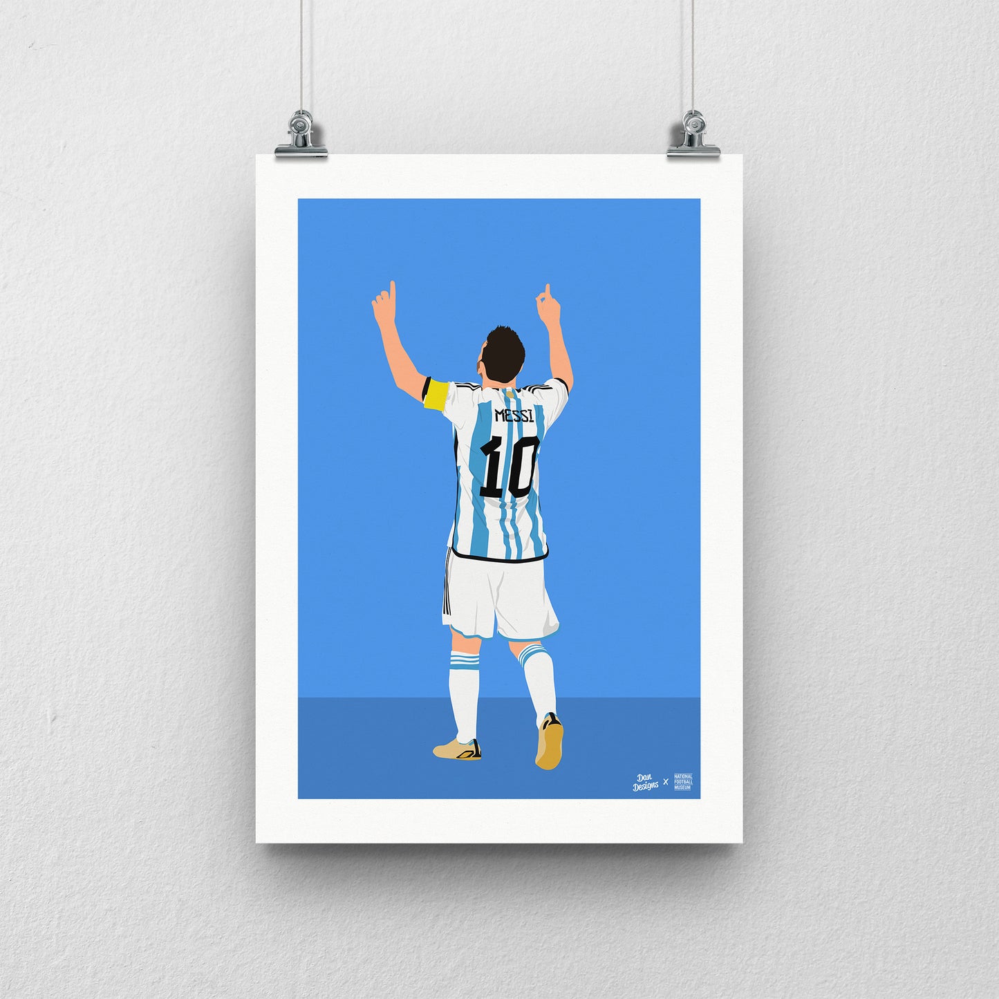 Messi Argentina A3 Print - DanDesignsGB