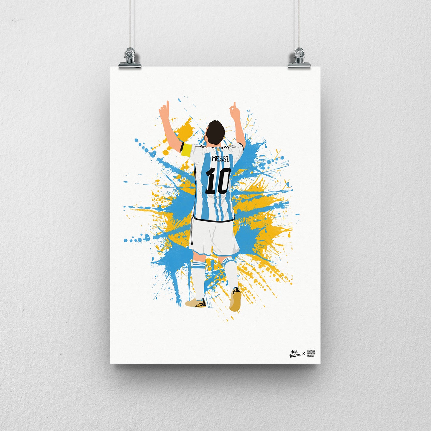 Messi Argentina A3 Print - DanDesignsGB