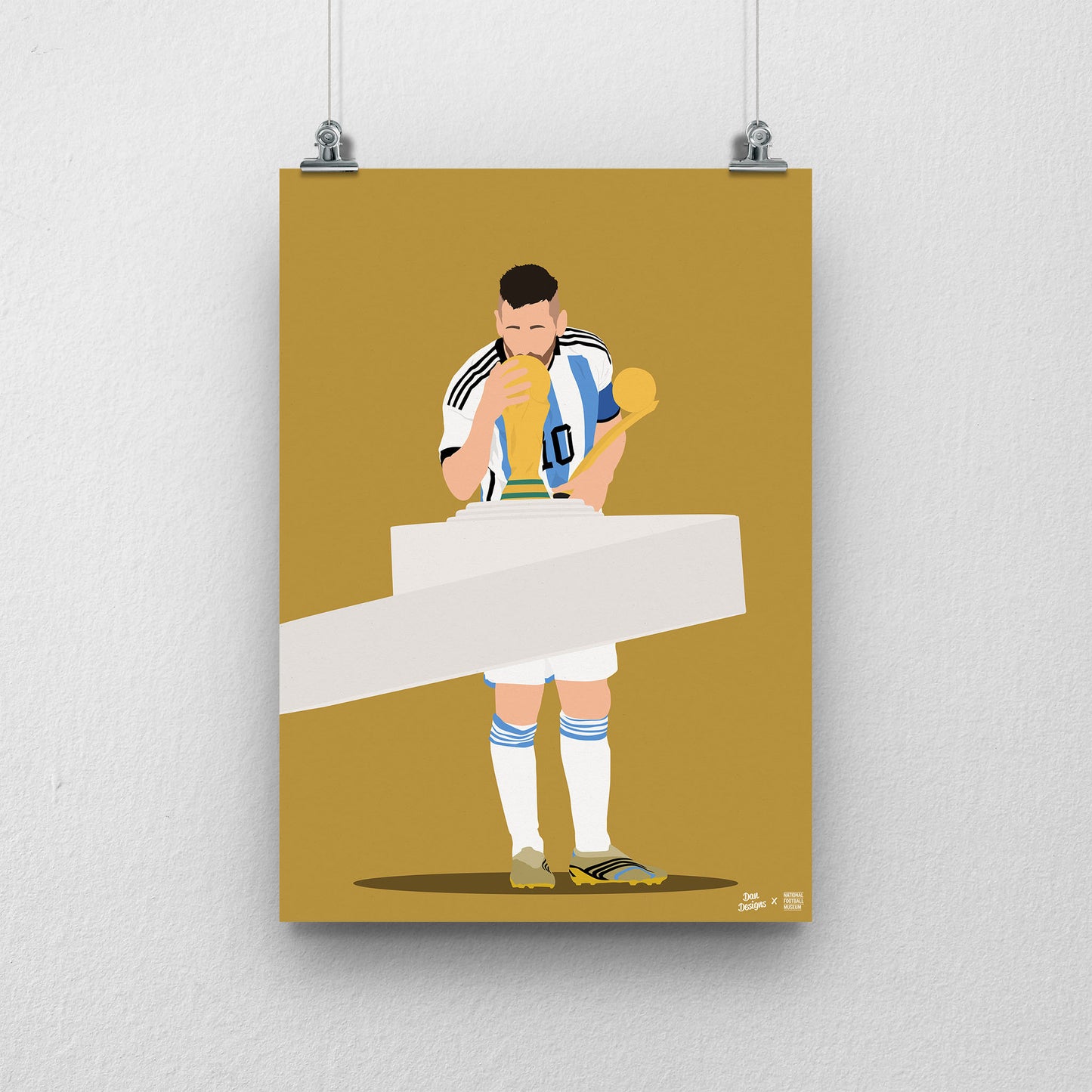 Messi Argentina A3 Print - DanDesignsGB