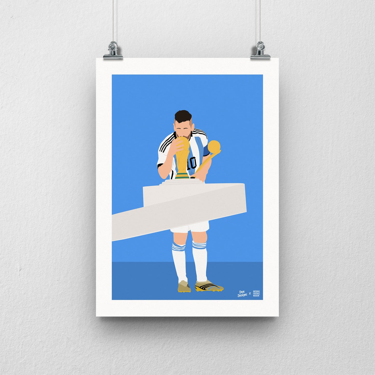 Messi Argentina A3 Print - DanDesignsGB