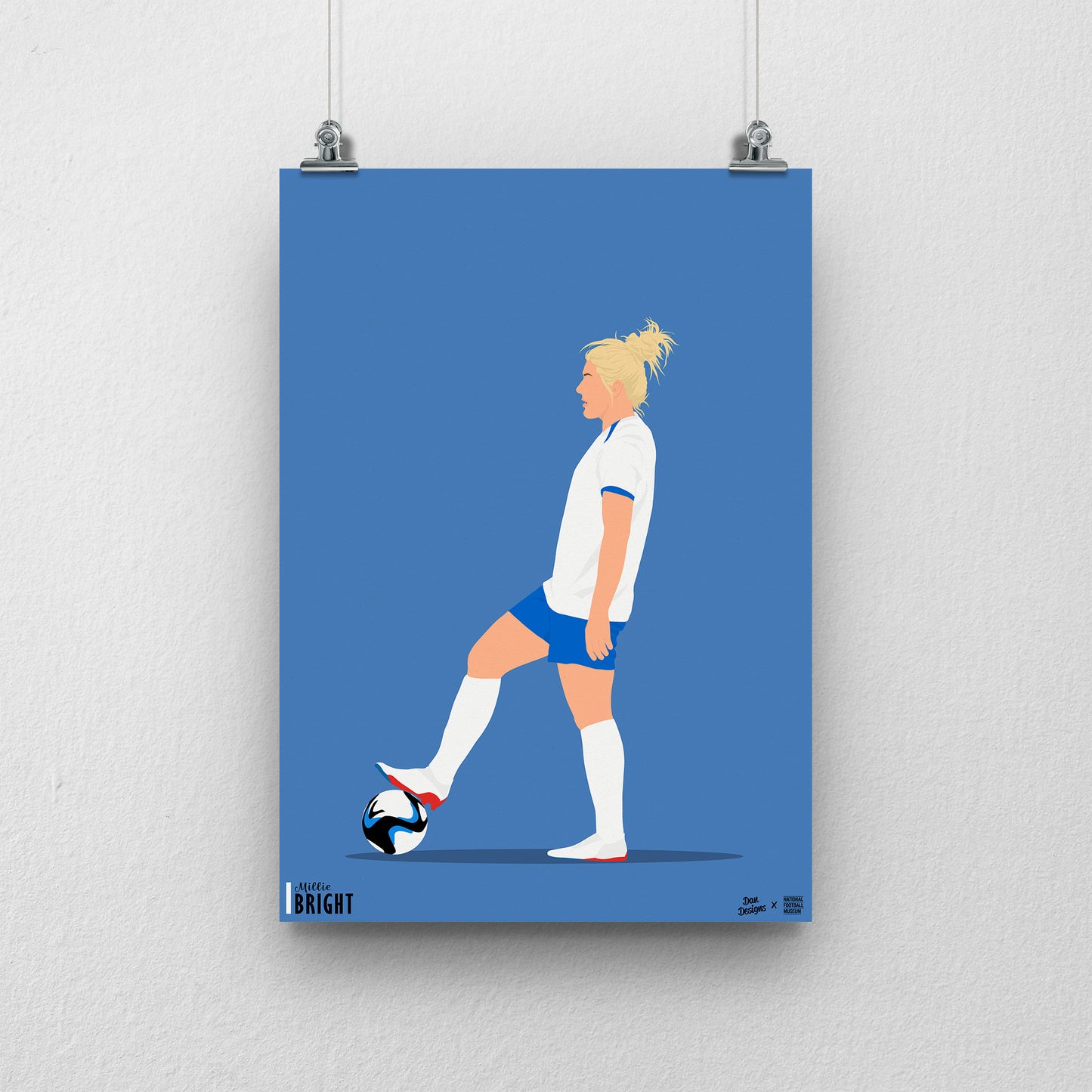 Millie Bright England A3 Print - DanDesignsGB