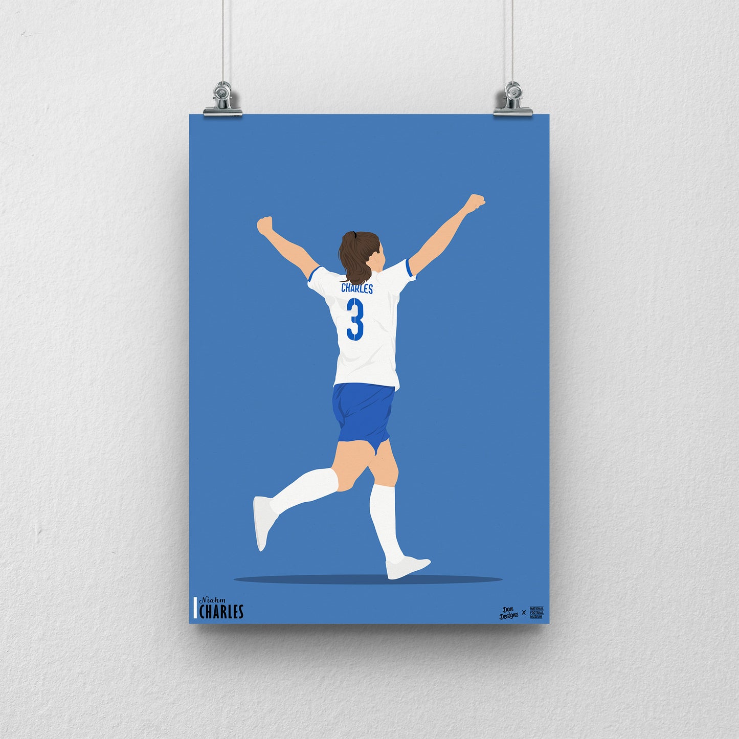 Niahm Charles England A3 Print - DanDesignsGB