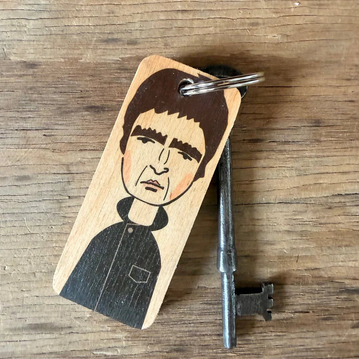 Noel Gallagher Wooden Keyring