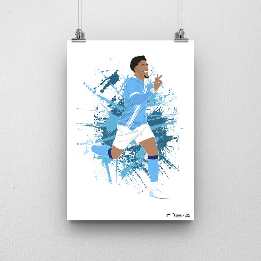 Omar Marmoush Manchester City Print - DanDesignsGB