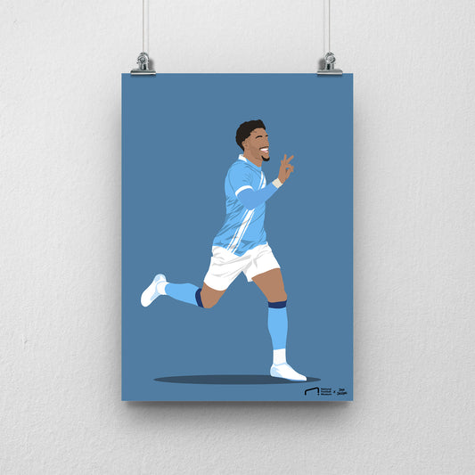 Omar Marmoush Manchester City Print - DanDesignsGB