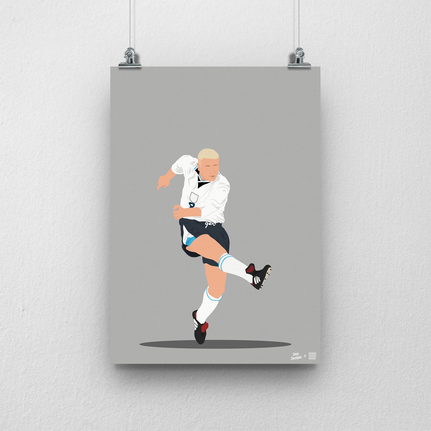 Gascoigne Volley Kick A3 Print - DanDesignsGB