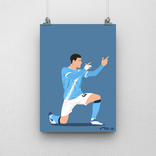 Phil Foden Manchester City Print  - DanDesignsGB