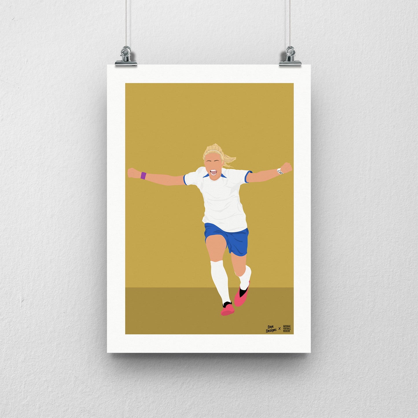Rachel Daly England A3 Print - DanDesignsGB
