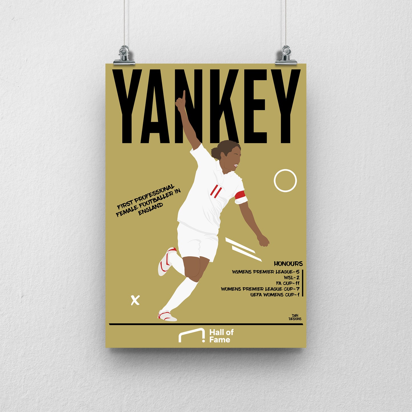 Rachel Yankey Hall of Fame Print - DanDesignsGB