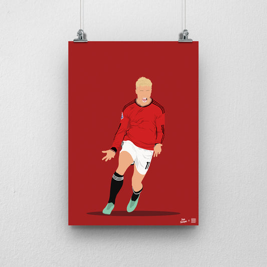 SALE - Rasmus Højlund A3 Print - DanDesignsGB