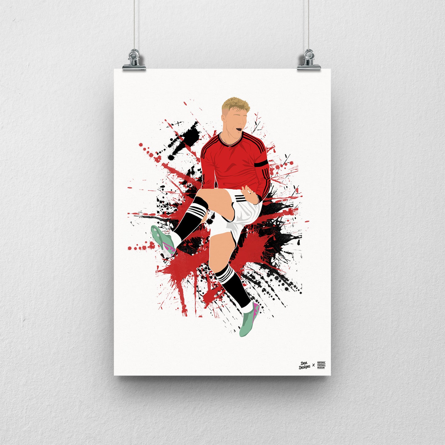 Rasmus Højlund A3 Print - DanDesignsGB