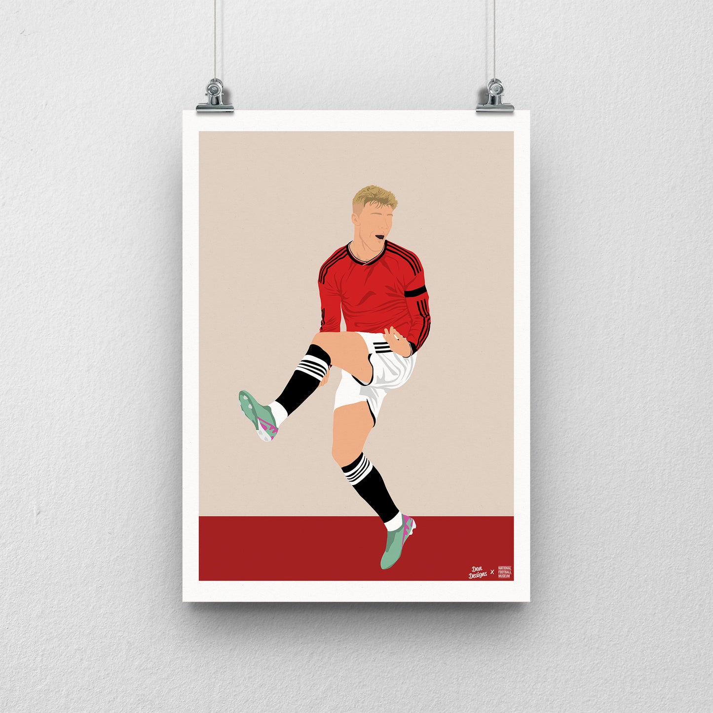 Rasmus Højlund A3 Print - DanDesignsGB