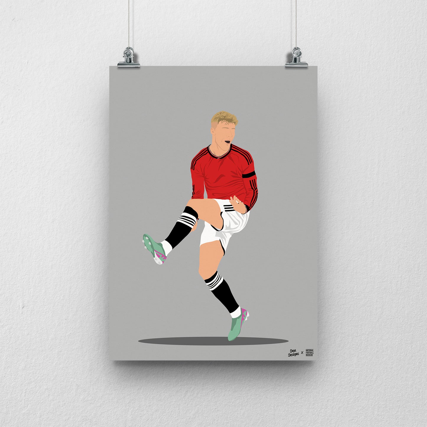 Rasmus Højlund A3 Print - DanDesignsGB