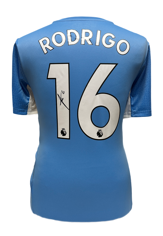 Rodri Signed 21/22 Manchester City Shirt