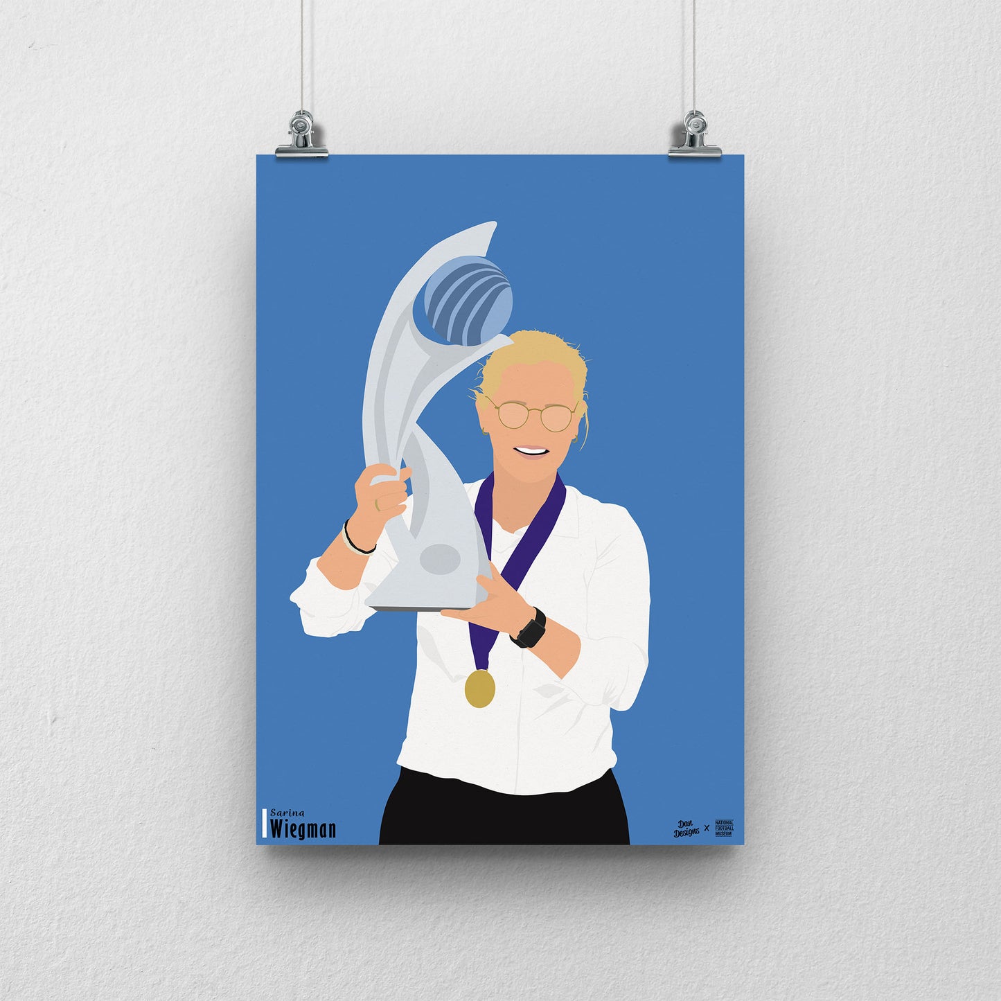 Sarina Wiegman A3 Print - DanDesignsGB