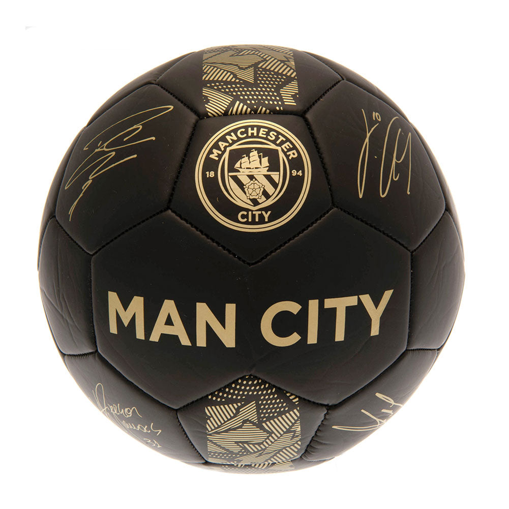 Manchester City Mini Signature Footballs (Black)