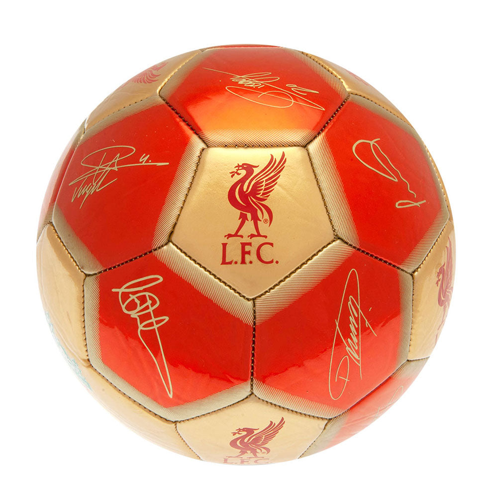 Liverpool Mini Signature Football (Red and Gold)