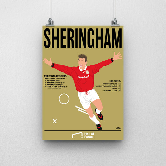 Teddy Sheringham Hall of Fame Print - DanDesignsGB