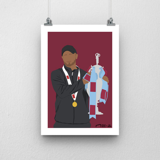 Vincent Kompany Burnley Print - DanDesignsGB