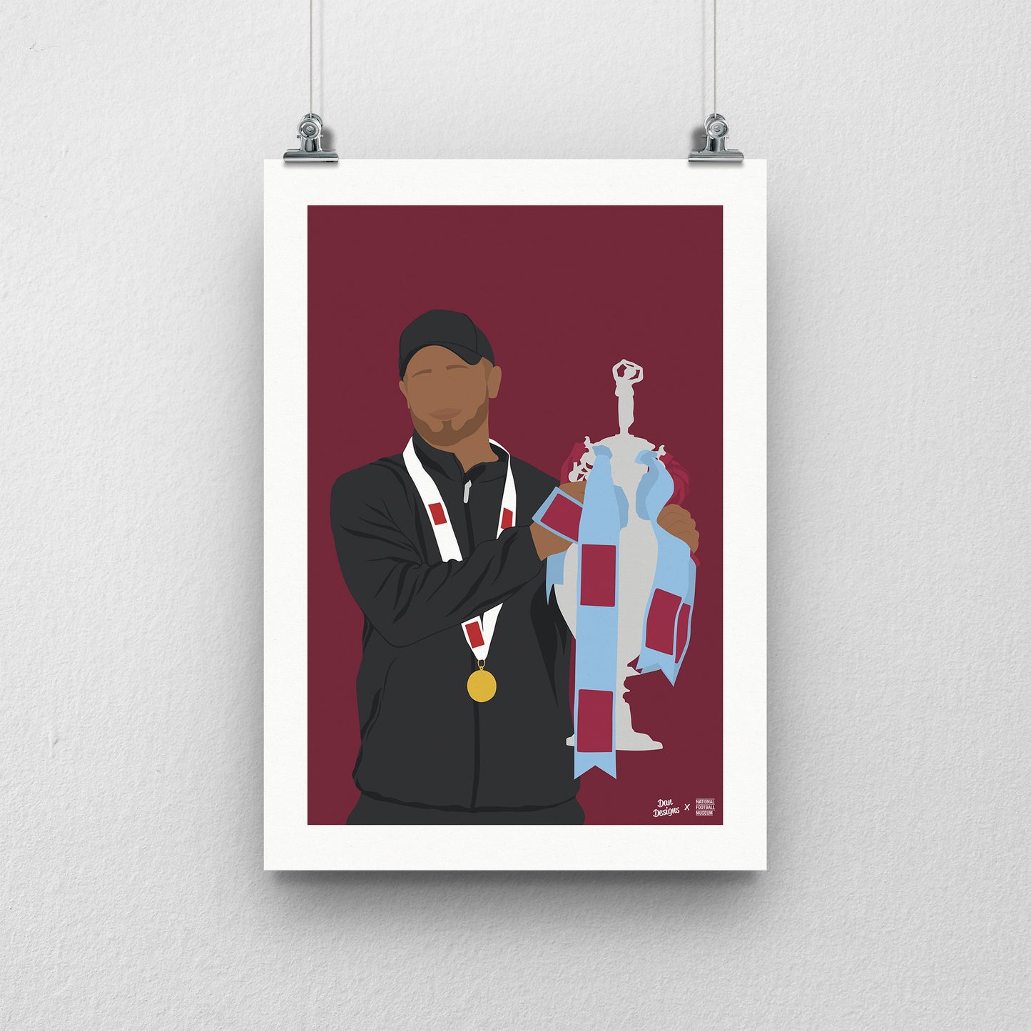 Vincent Kompany Burnley A3 Print - DanDesignsGB