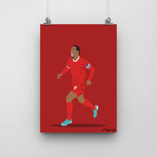 Virgil Van Dijk Print - DanDesignsGB