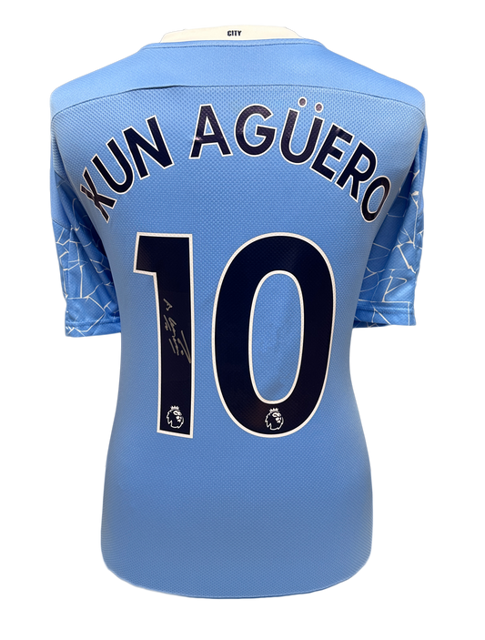 Sergio Aguero Signed Manchester City Shirt