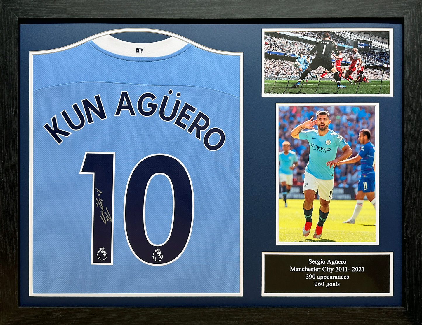 Sergio Aguero Signed Manchester City Shirt