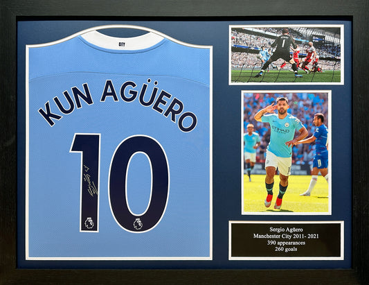 Sergio Aguero Signed Manchester City Shirt