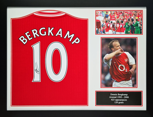 Dennis Bergkamp Signed Arsenal Shirt